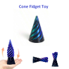 Cone Fidget Toy  - Metallic Blue/Green