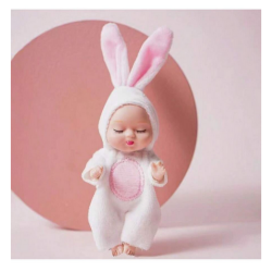 Mini Bathing Baby Doll - Bunny Outfit