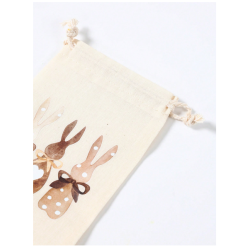 Fabric Treat Bag - Brown Bunnies (Each)
