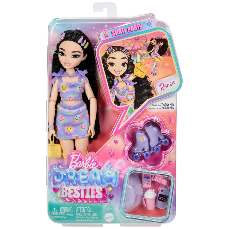 Barbie Dream Besties Rene Rollerskating Doll
