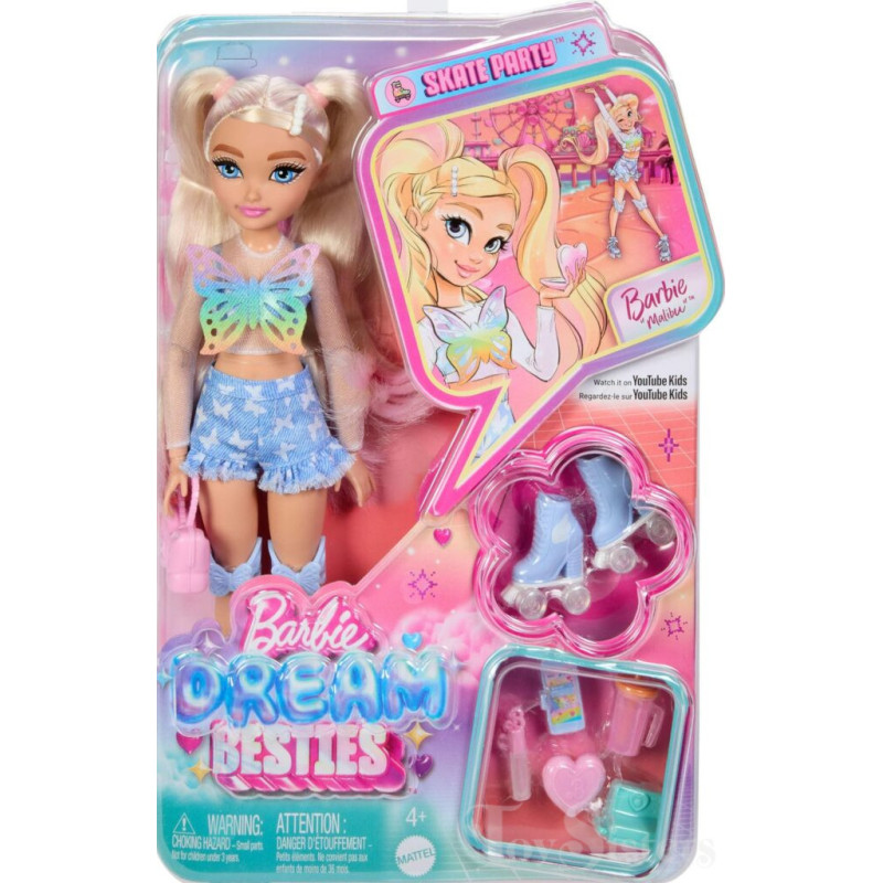 Barbie Dream Besties Malibu Barbie Rollerskating Doll