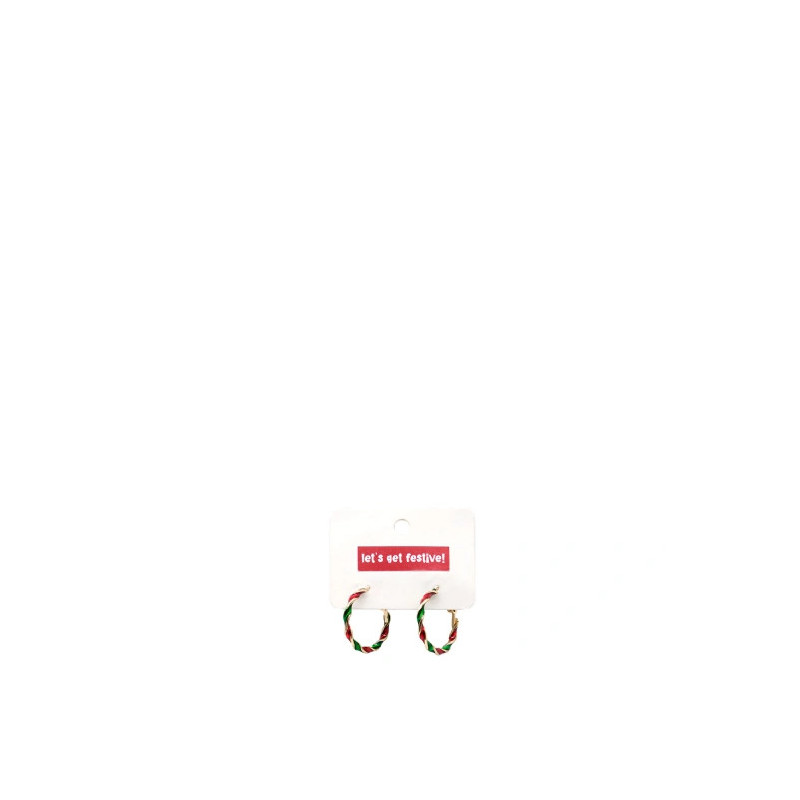 Festive Earrings - Candy Hoops