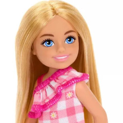 Barbie Chelsea - Blonde with Pink Check Dress