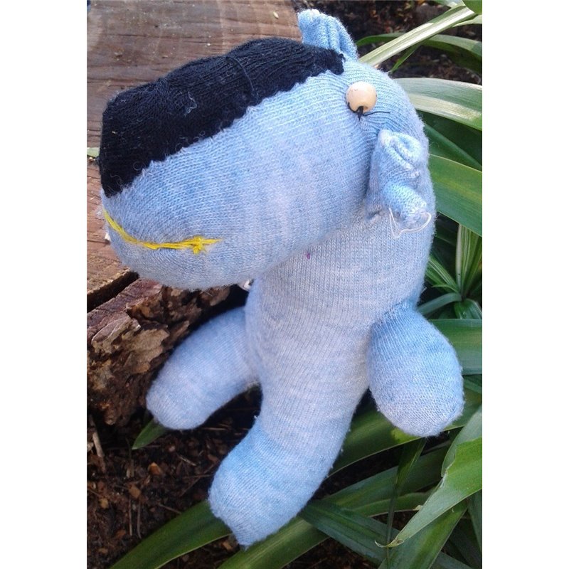 Hope Art Critters - Baby Rhino - Denim