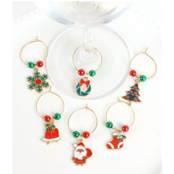 Festive Wine Glass Charms...