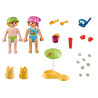 Kids with Sandcastle
