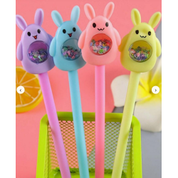 Bunny Gel Pens with Glitter (EACH)