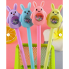 Bunny Gel Pens with Glitter (EACH)