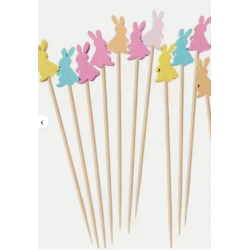 Wooden Bunny Sticks (10 Pack)