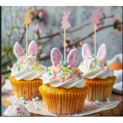 Wooden Bunny Sticks (10 Pack)