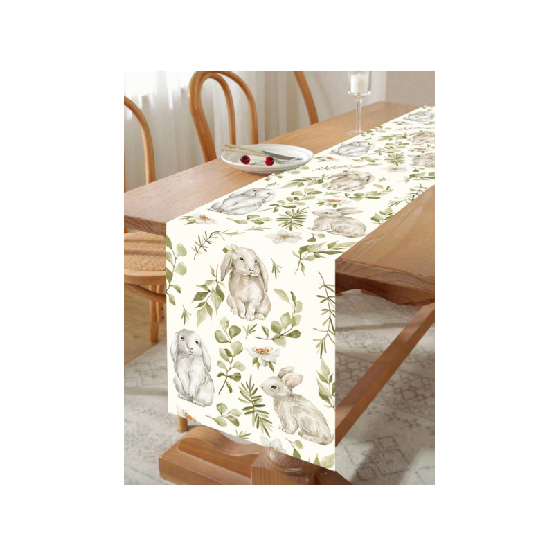 Bunny and Leaf Table Runner