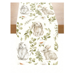 Bunny and Leaf Table Runner