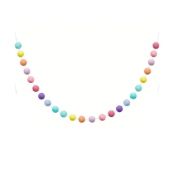 Pastel Pom-Pom Garland (2m)