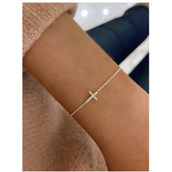 Silver Cross Bracelet
