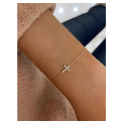 Gold Cross Bracelet