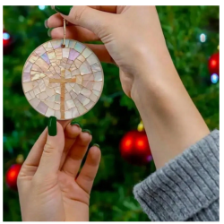 Stained Glass Cross Window Ornament