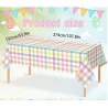 Pastel Plaid Tablecloth (Disposable)