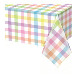 Pastel Plaid Tablecloth (Disposable)