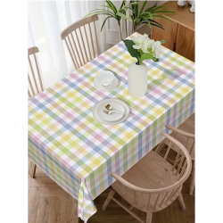 Pastel Plaid Tablecloth (Disposable)