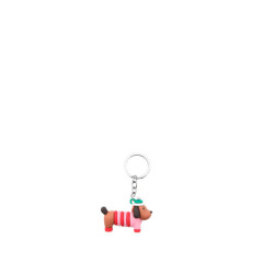 Festive Dachshund Keychain