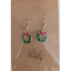 Festive Earrings - Wreath...