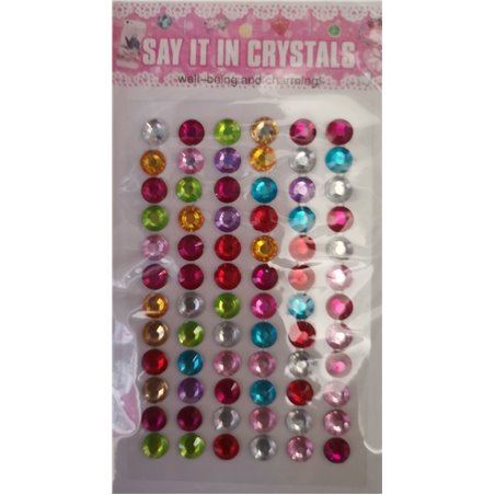 Mini Sticker Sheet - Coloured Rhinestones