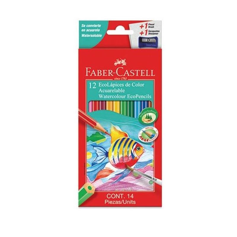 Faber-Castell Watercolour Eco-Pencils Set (12)