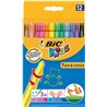 Bic Kids Turn & Colour - Retractable Wax Crayons (12s)