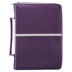 Large, Luxury Bible Bag - I Know the Plans I have for You (Purple)