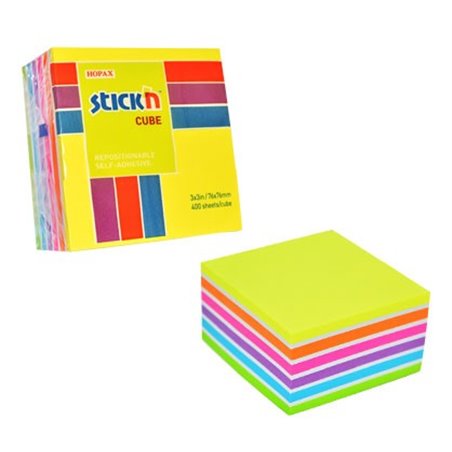 Hopax Stick 'n Cube - Neon Rainbow