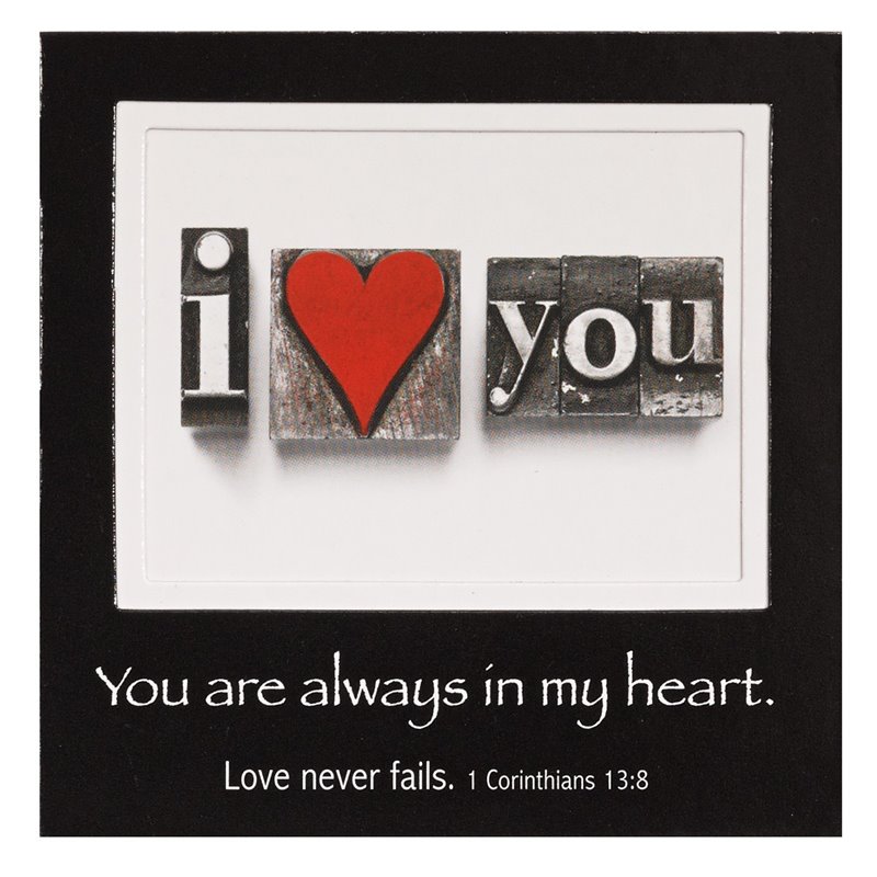 Christian Art Gifts - "I Love You" Magnetic Picture Frame