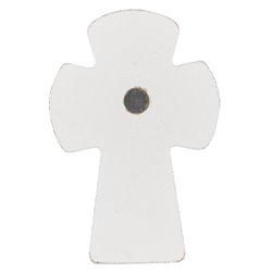 Christian Art Gifts - Wooden Cross Magnet - We live by Faith