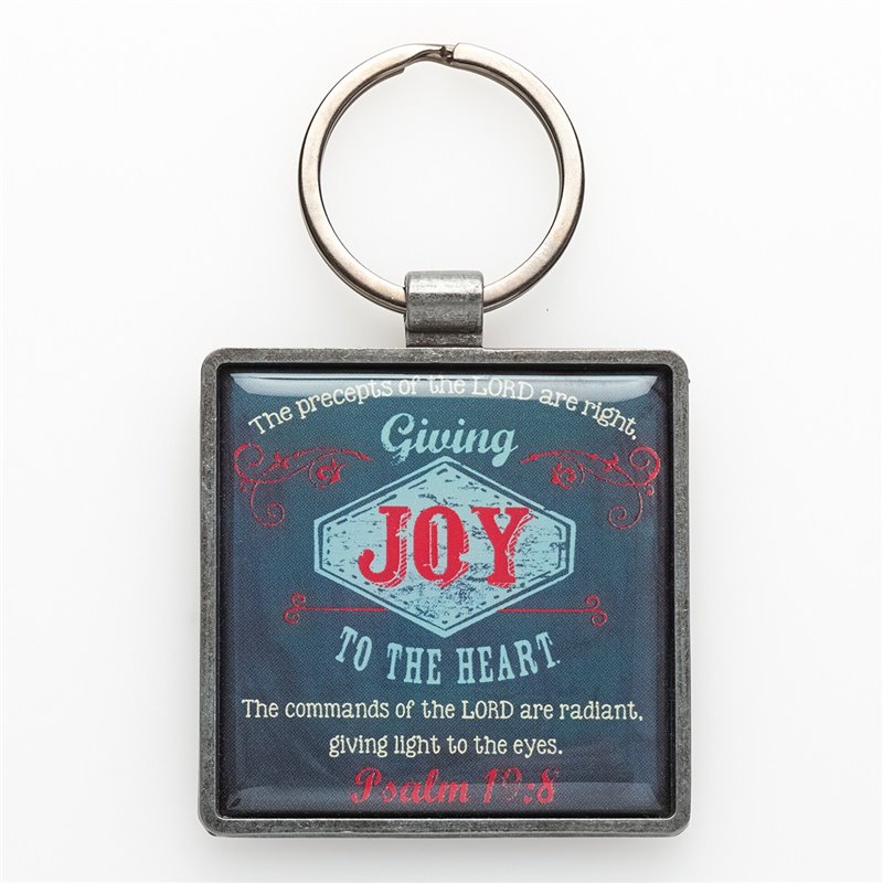 Christian Art Gifts - Metal Keyring - Joy