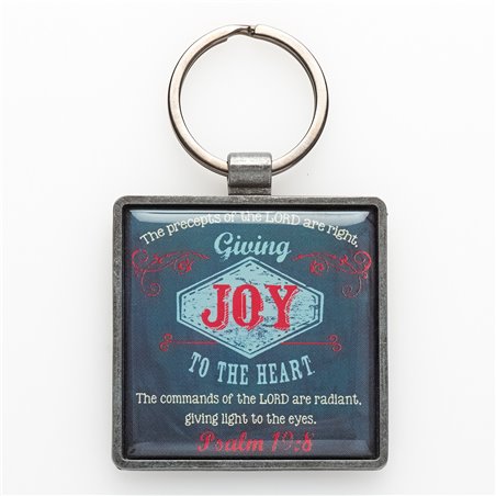 Christian Art Gifts - Metal Keyring - Joy