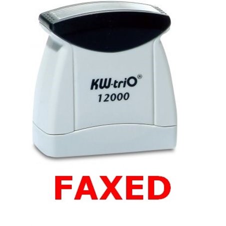 Kw-Trio 12000 Self-Inking Stamp - Faxed (Red Ink)