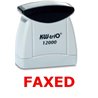 Kw-Trio 12000 Self-Inking Stamp - Faxed (Red Ink)