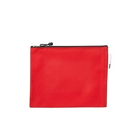 Meeco - A4 Velcro Book Bag with Zip - Red