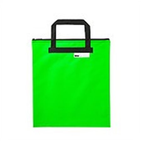 Meeco - XL Library / Book Carry Bag with Zip - Neon Green