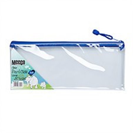 Meeco - Large Clear PVC Pencil Bag - Red