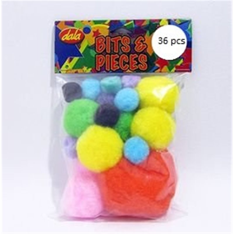 Dala - Pom Poms - Assorted Jumbo (36 pcs)