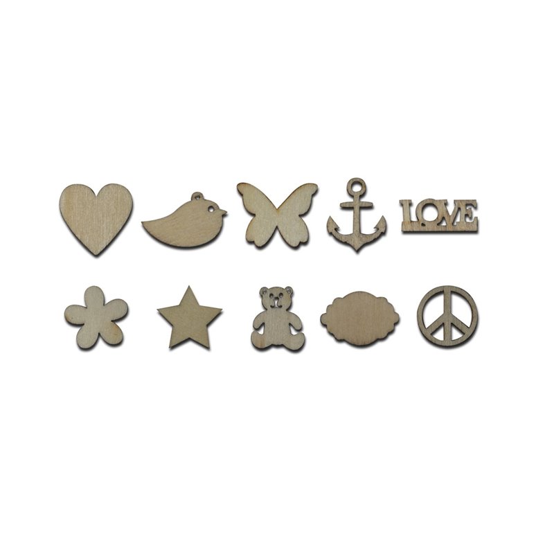 Dala - Mini Woodcut Shapes (20 pcs)