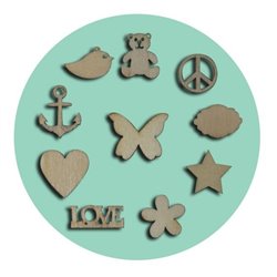 Dala - Mini Woodcut Shapes (20 pcs)