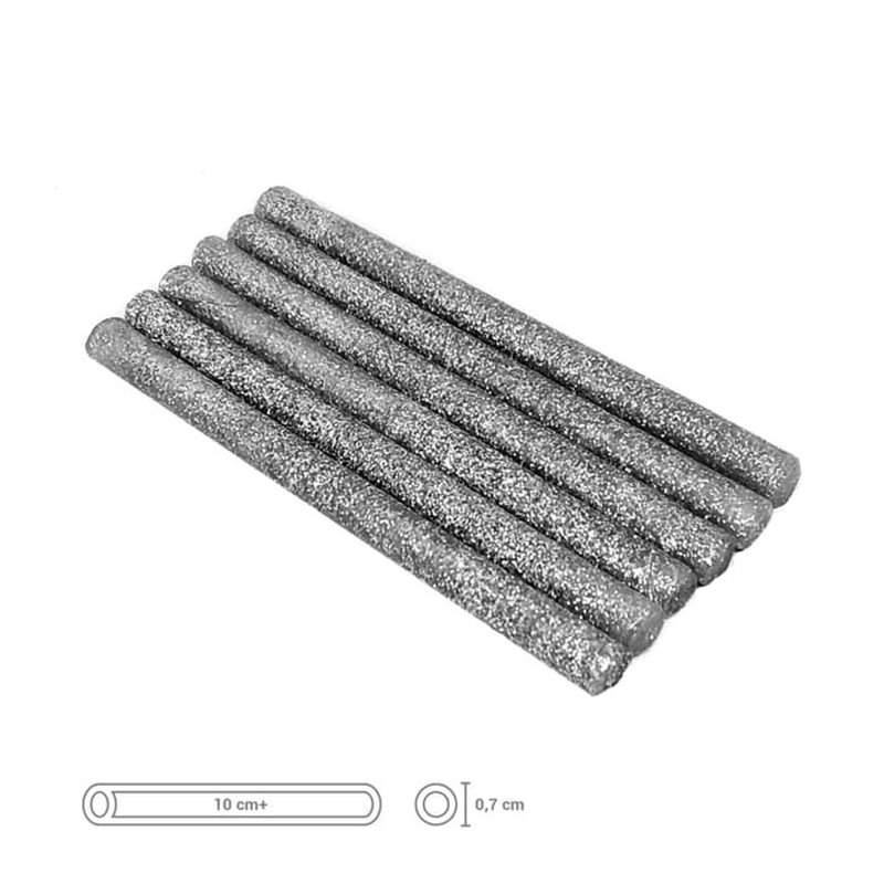 Dala - Hot Glue Sticks - Glitter Silver (10 pack)