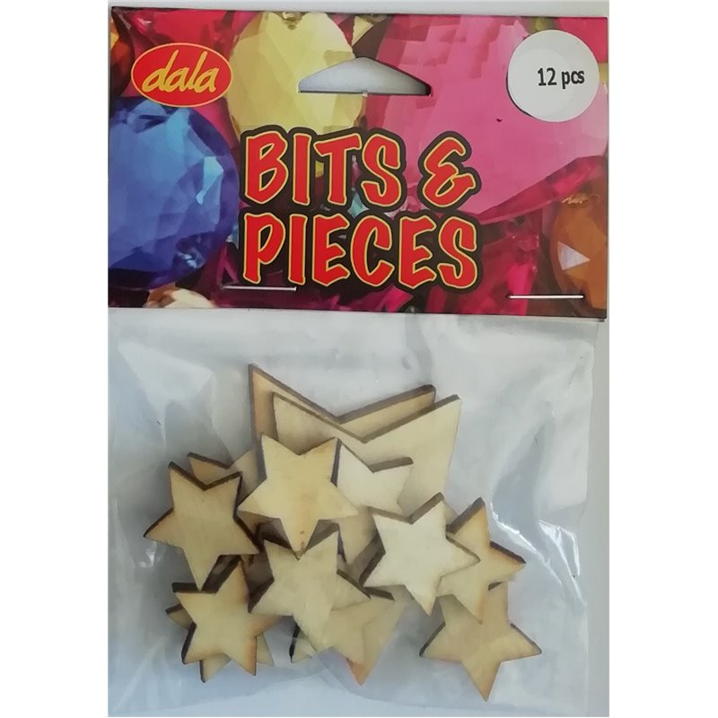 Dala - Woodcut Shapes - Stars (12 pcs)