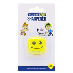 Marlin Kids - Two-hole smiley sharpener with container (EACH)