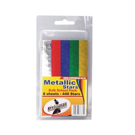 Statesman Metallic Stars (440, assorted colours)