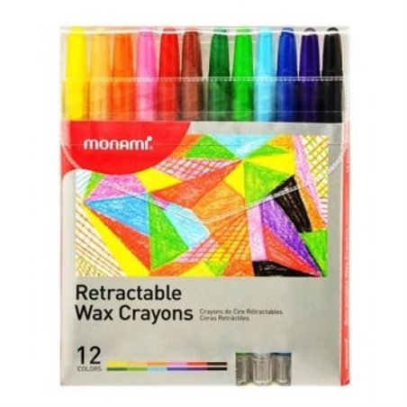 MonAmi - Retractable Wax Crayons (12)