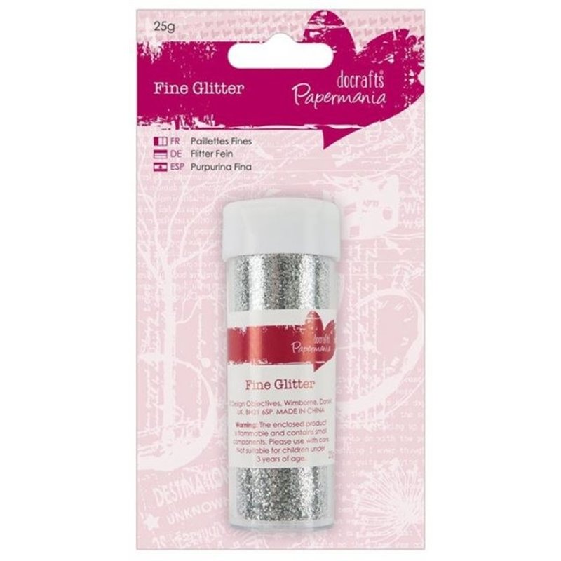 DoCrafts - Papermania - Fine Glitter (Silver, 25g)