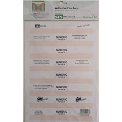 SFS Self-Adhesive Numberic Tab 30mm (200 pack, Light Pink)