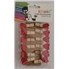 Khoki Wooden Peg Set - Hearts
